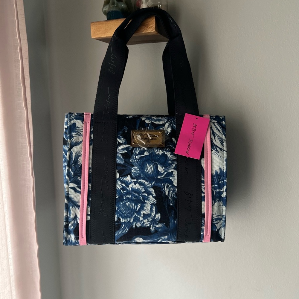 Brand New Betsy Johnson Denim Floral Bag